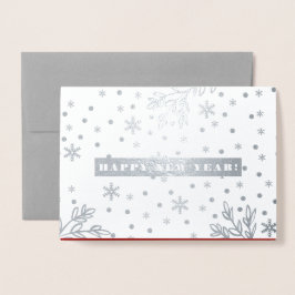 新年おめでとう。カスタムフォトラグジュアリ 箔カード