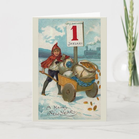 「新年おめでとう」グリーティングカード シーズンカード (正面)