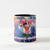 新年おめでとう – ショートパン、ウィスキー、ブラックパン ツートーンマグカップ (中央)