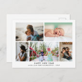 新年おめでとう | シンプルエレガント家族の写真 ポストカード (正面/裏面)