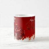 新年おめでとう、スノーフレーク コーヒーマグカップ (中央)