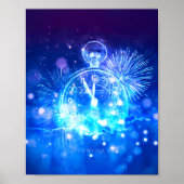 新年おめでとう スリップリージョーの大きな輝くポケットウォッチ 同性愛者の誇り ギフト LGBTQI ポスター (正面)