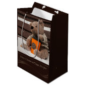 新年おめでとう。テディベア. ミディアムペーパーバッグ (正面アングル)