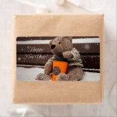 新年おめでとう。テディベア. ラベル (インサイチュ)