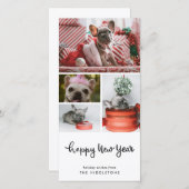 新年おめでとう |ドモダンッグカジュアル写真 シーズンカード (正面/裏面)