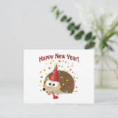 新年おめでとう!ハリネズミ シーズンポストカード (スタンド正面)