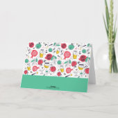 新年おめでとう – ビジネスロゴ付きグリーティングカード サンキューカード (裏面)