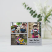 新年おめでとう – フォトコラージュ – パーソナライズされた 2018 シーズンポストカード (スタンド正面)