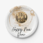 新年おめでとう ペーパープレート (正面)