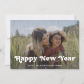 新年おめでとう |ボホシンプルフォトオーバーレイ シーズンカード (正面)