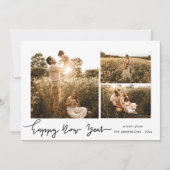 新年おめでとう | ミニマルなスクリプト数々の写真 シーズンカード (正面)
