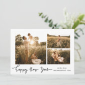 新年おめでとう | ミニマルなスクリプト数々の写真 シーズンカード (スタンド正面)