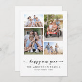 新年おめでとう |モダン写真新年 シーズンカード (正面/裏面)