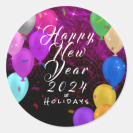 新年おめでとう ラウンドシール