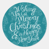 新年おめでとう ラウンドシール (正面)