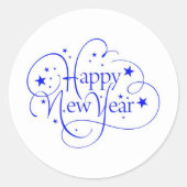 新年おめでとう ラウンドシール (正面)