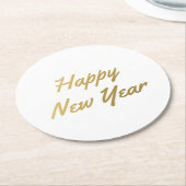 新年おめでとう –  ラウンドペーパーコースター (アングル)