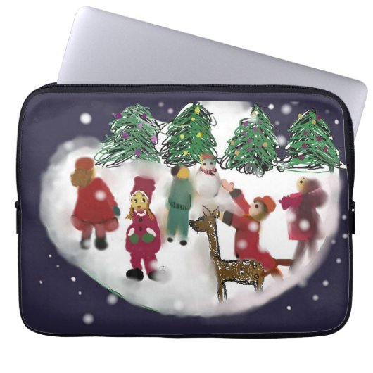 新年おめでとう ラップトップスリーブ (正面)