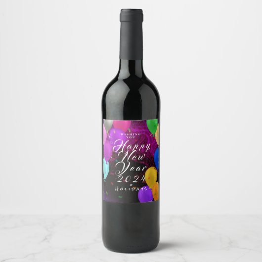 新年おめでとう ワインラベル (正面)