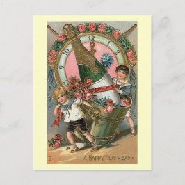 「新年おめでとう」ヴィンテージ シーズンポストカード