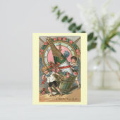 「新年おめでとう」ヴィンテージ シーズンポストカード (スタンド正面)