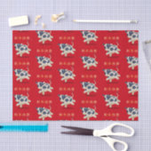 「新年おめでとう」中国の〔占星術の〕十二宮図牛 薄葉紙 (クラフト)