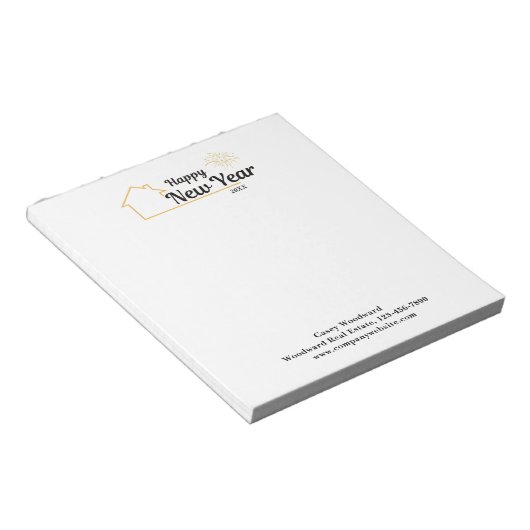 新年おめでとう | 実在資産促進予算 ノートパッド (アングル)