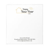 新年おめでとう | 実在資産促進予算 ノートパッド (正面)