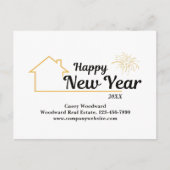 新年おめでとう | 実在Estate Mailers Minimalist シーズンポストカード (正面)