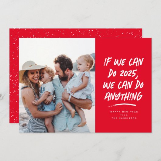 新年おめでとう、私たちは何でも写真が撮れます シーズンカード (正面/裏面)