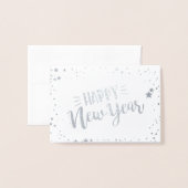 新年おめでとう 箔カード (封筒付き正面)