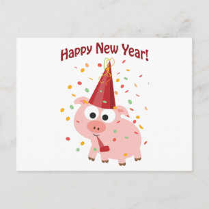 新年おめでとう!豚 シーズンポストカード