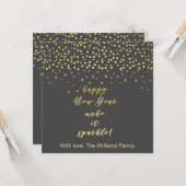 新年おめでとう、輝くようにせよ!金ゴールド カード (正面/裏面インサイチュ)