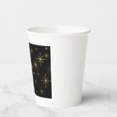 新年おめでとう – 金ゴールド – ブラックカップ 紙コップ (左)