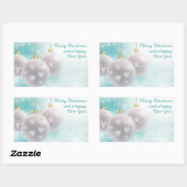 新年おめでとう 長方形シール (シート)