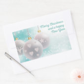 新年おめでとう 長方形シール (封筒)