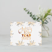 新年おめでとう – 2023年新年おめでとう 箔シーズンポストカード (立ち正面)