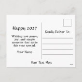 新年おめでとう 2027年 未 羊 シーズンポストカード (裏面)