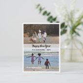 新年おめでとう – PHOTO COLLAGE パーソナライズされた - 12 シーズンポストカード (スタンド正面)