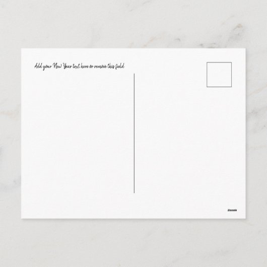 新年おめでとう – PHOTO COLLAGE パーソナライズされた - 12 シーズンポストカード (裏面)