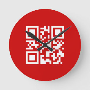 新年おめでとう!— qrコード ラウンド壁時計