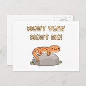 新年おもしろいの新年の決意 ポストカード (正面/裏面)