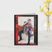 新年おもしろいの決議案を折り畳んだグリーティングカード カード (黄色い花)