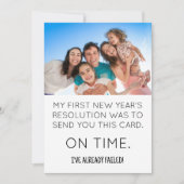 新年おもしろいの決議案ハッピーニューイヤーカード シーズンカード (正面)