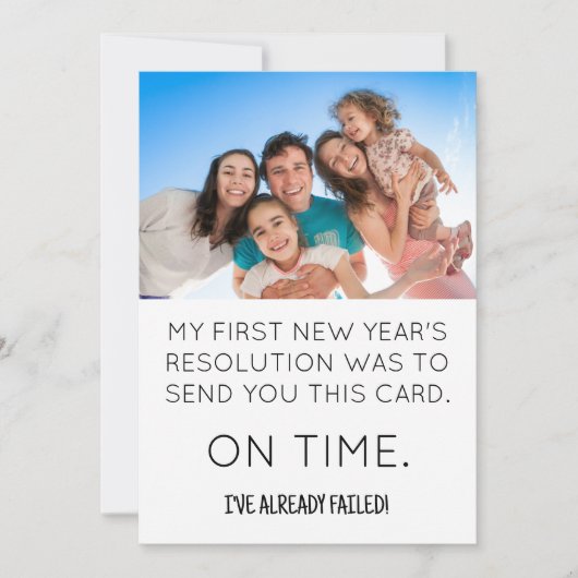 新年おもしろいの決議案ハッピーニューイヤーカード シーズンカード (正面)