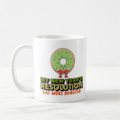 新年おもしろいの決議案食べの追加 コーヒーマグカップ (左)