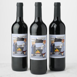 新年おもしろいの決議 ワインラベル