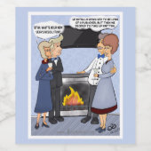 新年おもしろいの決議 ワインラベル (シングルラベル)