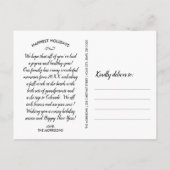 新年おもしろいモダンタイポグラフィ2枚 ポストカード (裏面)