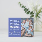 新年おもしろい写真第3回青チャームモダン青 シーズンポストカード (スタンド正面)